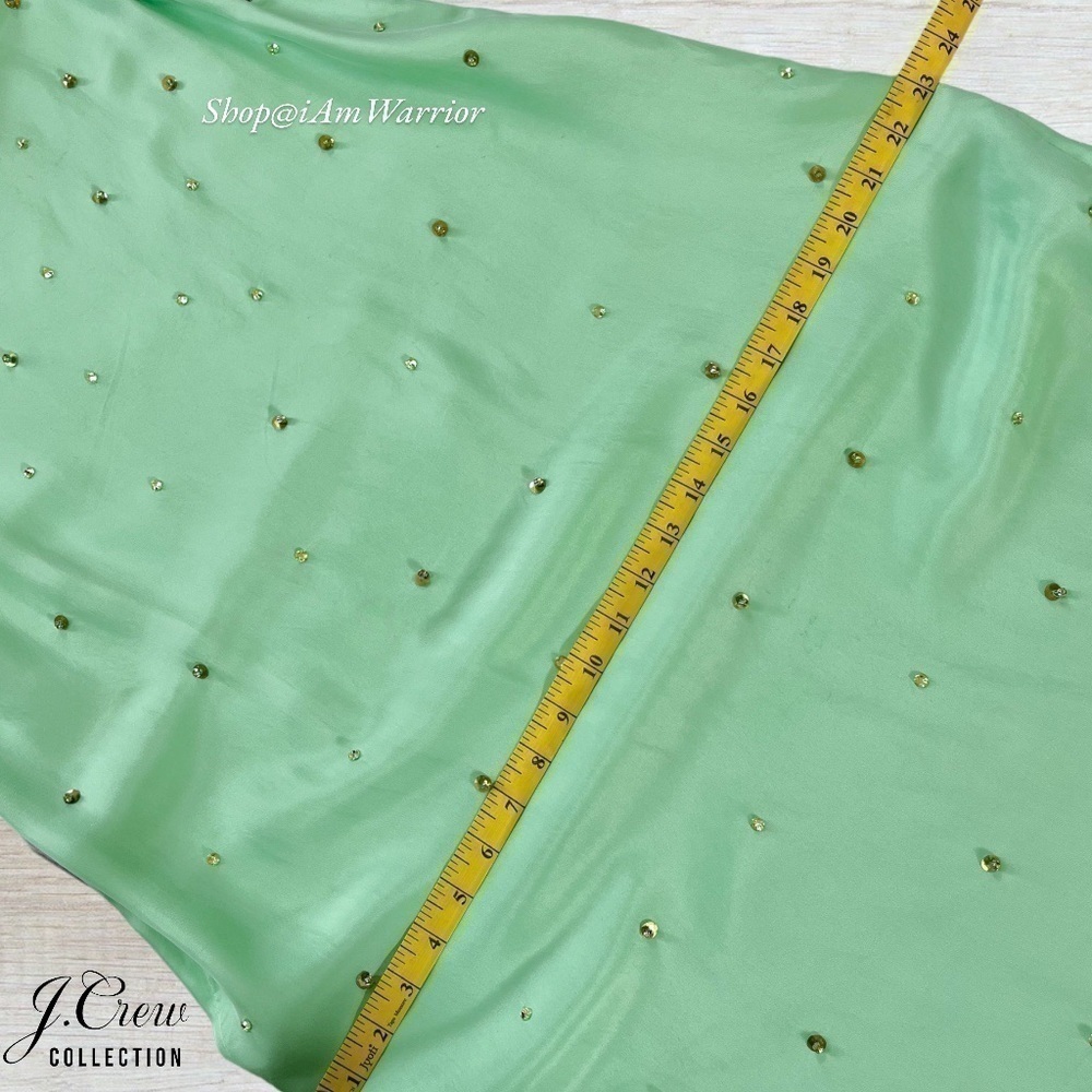 J.Crew Collection NWT long mint jeweled slipdress *shop@iamwarrior - Picture 7 of 10